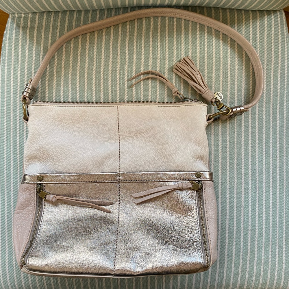 The Sak Silver and Cream Shoulder Bag